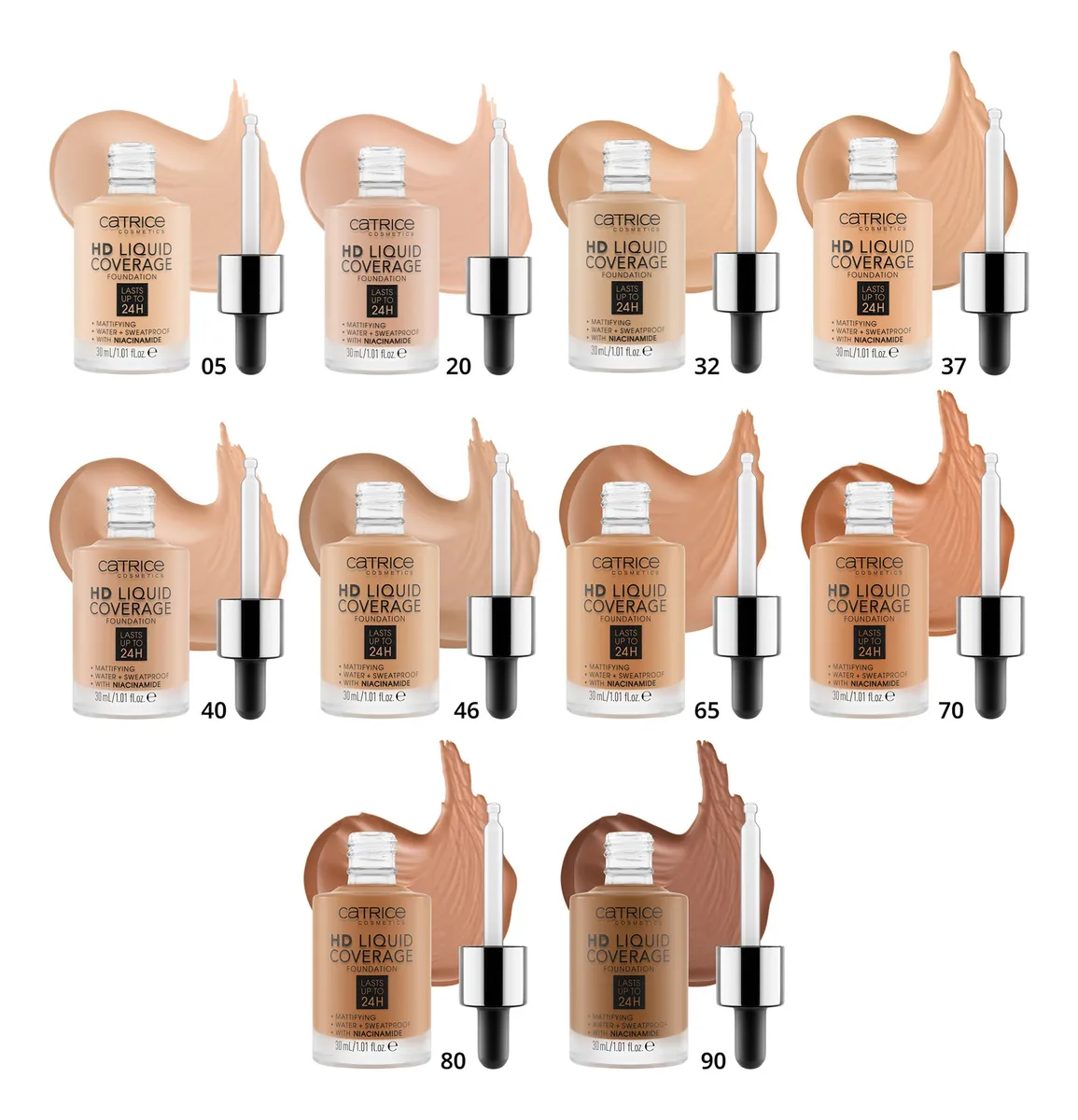 Imagem 5 de 10 de Base Hd Liquid Coverage Foundation Catrice