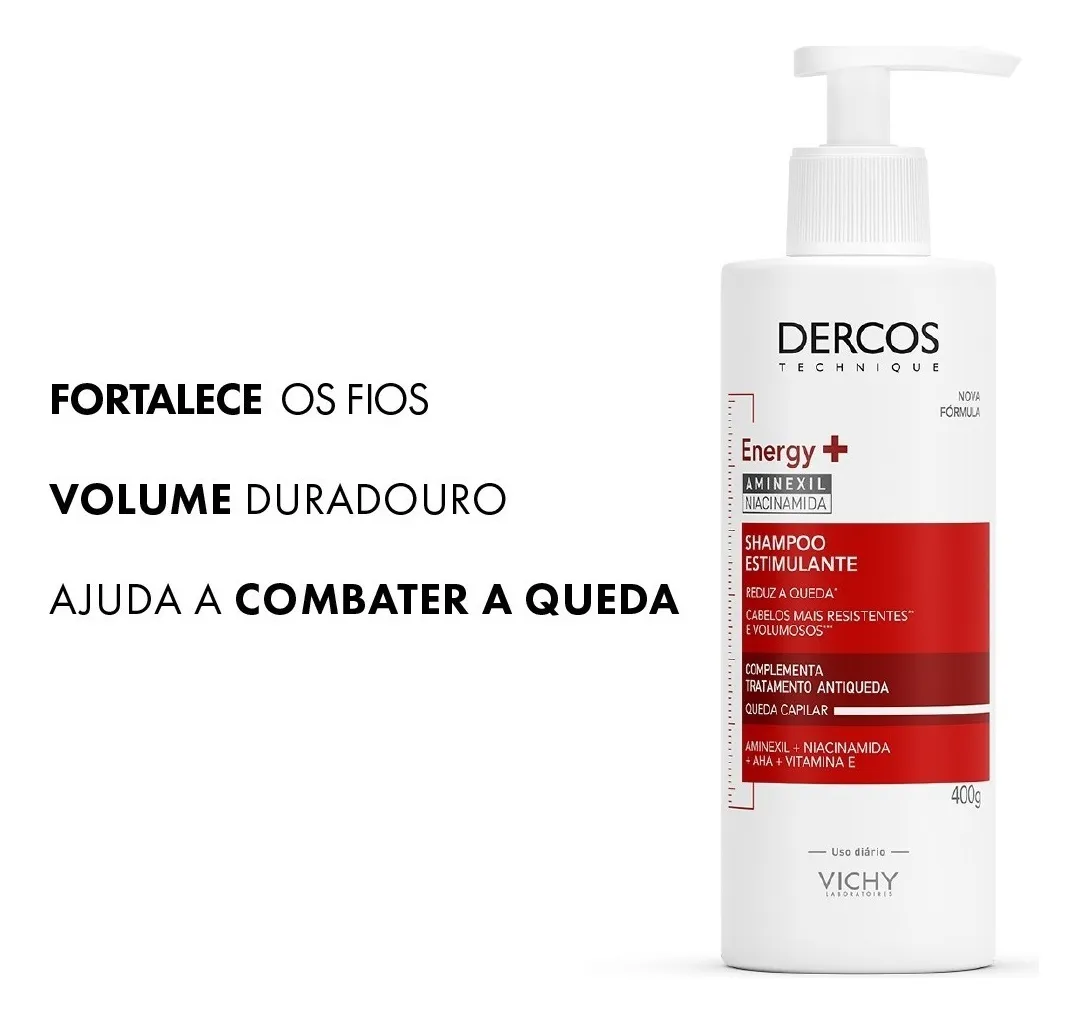 Imagem 4 de 7 de Shampoo Estimulante Antiqueda 400g Vichy Dercos
