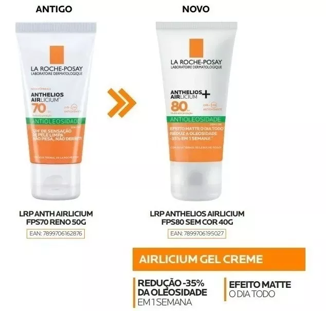 Imagem 5 de 8 de Protetor Anthelios Airlicium Sem Cor Fps 80 Antioleosidade 40g La Roche-posay