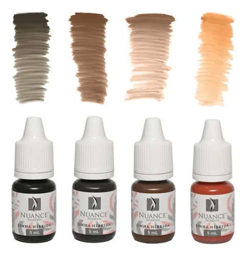 Imagem 3 de 3 de Kit Nuance Pigmentos Hibrido Micropigmentação Sobrancelhas Cor Linha Híbrida Nuance