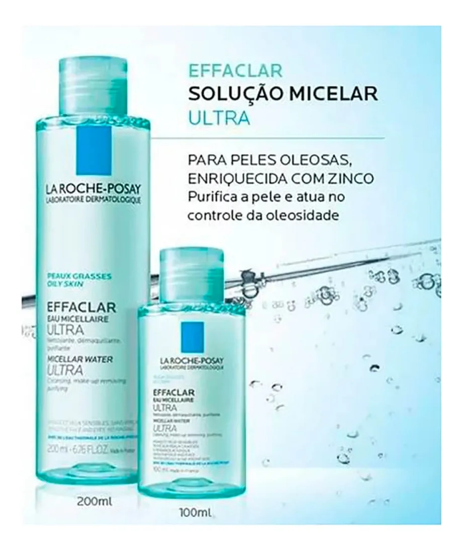Imagem 2 de 3 de La Roche-posay Effaclar Solução Ultra - Água Micelar 200ml