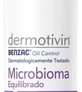 Imagem 1 de 8 de Creme Hidratante Facial Benzac Microbioma 50ml Dermotivin Momento de aplicação Dia/Noite Tipo de pele Oleosa