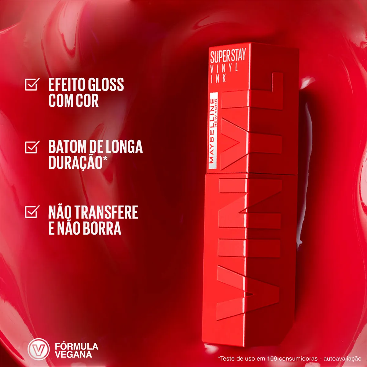 Imagem 3 de 10 de Batom Líquido Maybelline Superstay Vinyl Ink Acabamento Brilhante Cor Captivated
