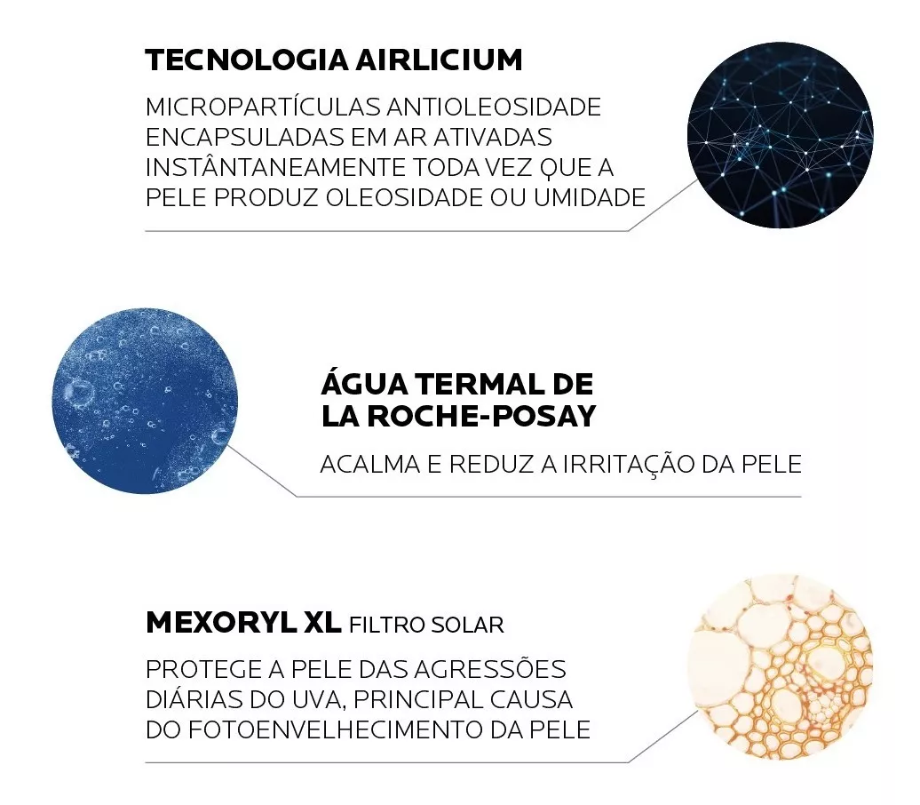 Imagem 3 de 8 de Protetor Anthelios Airlicium Sem Cor Fps 80 Antioleosidade 40g La Roche-posay