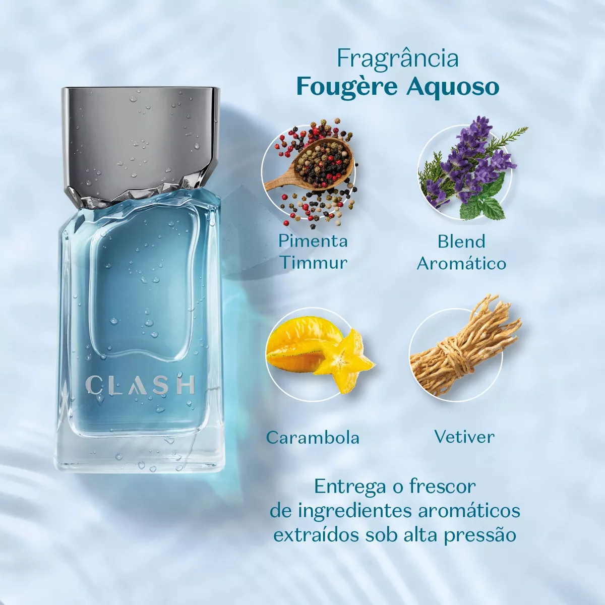 Imagem 3 de 7 de Clash Desodorante Colônia Boticário Eau de toilette 100ml