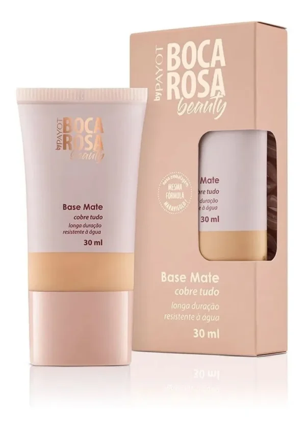Imagem 1 de 12 de Base Mate Longa Duração Boca Rosa Beauty Payot 30mL Cor 05 - Adriana