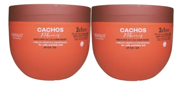 Imagem 1 de 4 de Kit Arvensis Cachos Mascara 2x1 Noo Poo 450g 2 Unidades