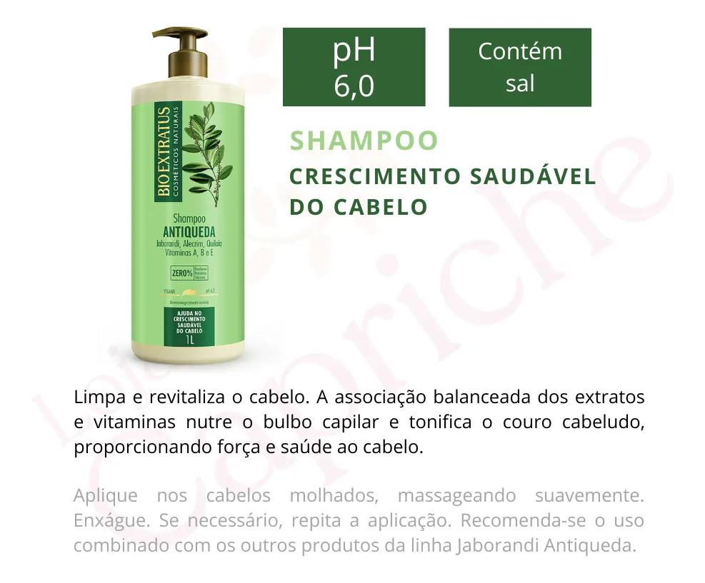 Imagem 3 de 10 de Kit Antiqueda Jaborandi 5 Produtos Bio Extratus