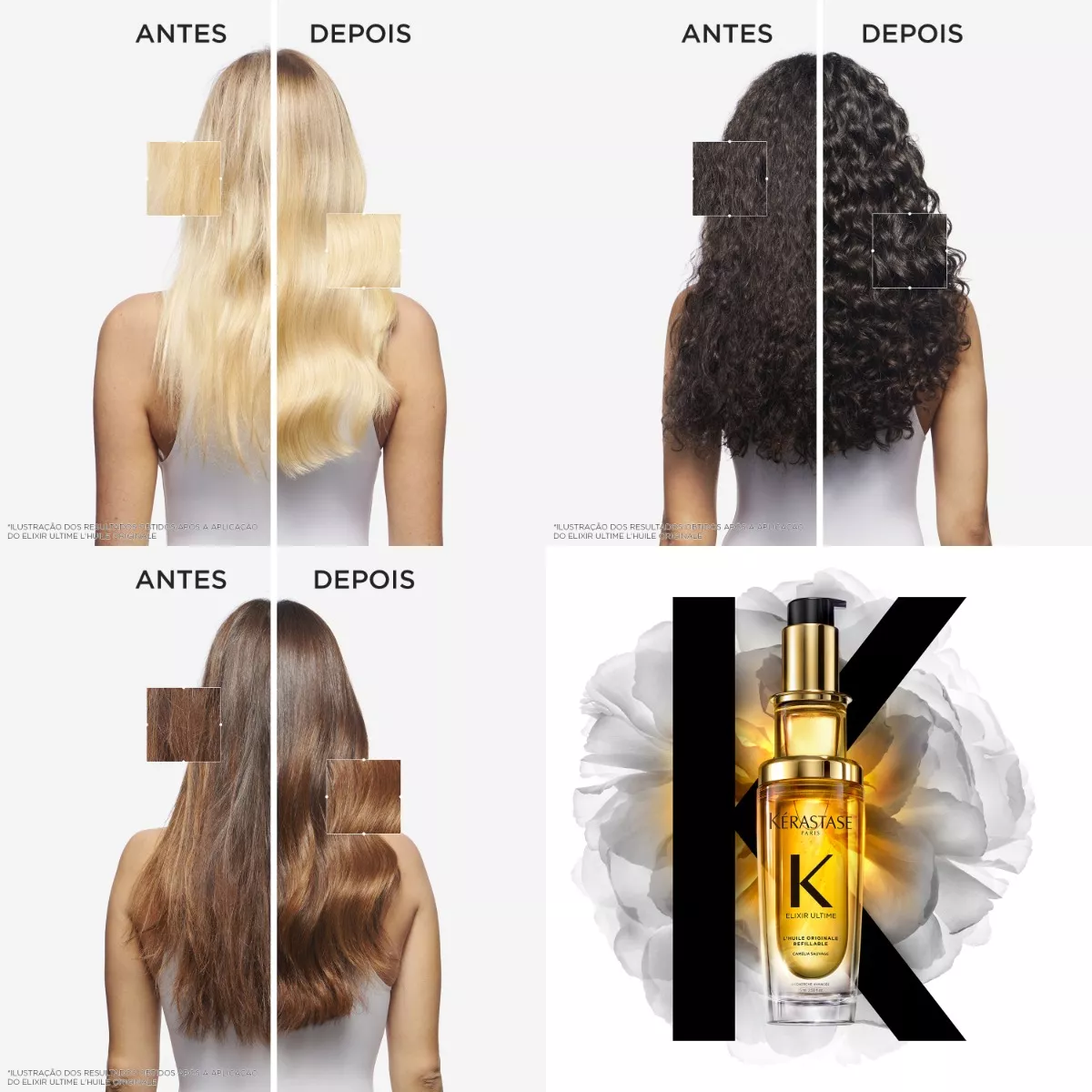 Imagem 3 de 12 de Elixir Ultime L´Huile Originale Óleo Capilar 30ml Kérastase