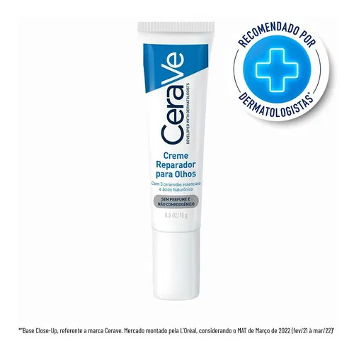Imagem 1 de 12 de Creme Reparador Para Olhos 15ml Cerave Tipo de pele Todos os tipos de pele