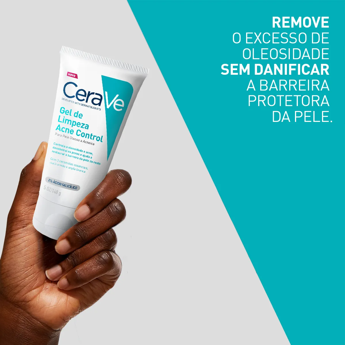 Imagem 4 de 12 de Gel De Limpeza Acne Control 340g Cerave Para Pele oleosa a acneica de Dia e Noite