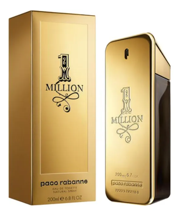 Imagem 2 de 7 de Paco Rabanne One million 1 Million Tradicional EDT 200ml para masculino