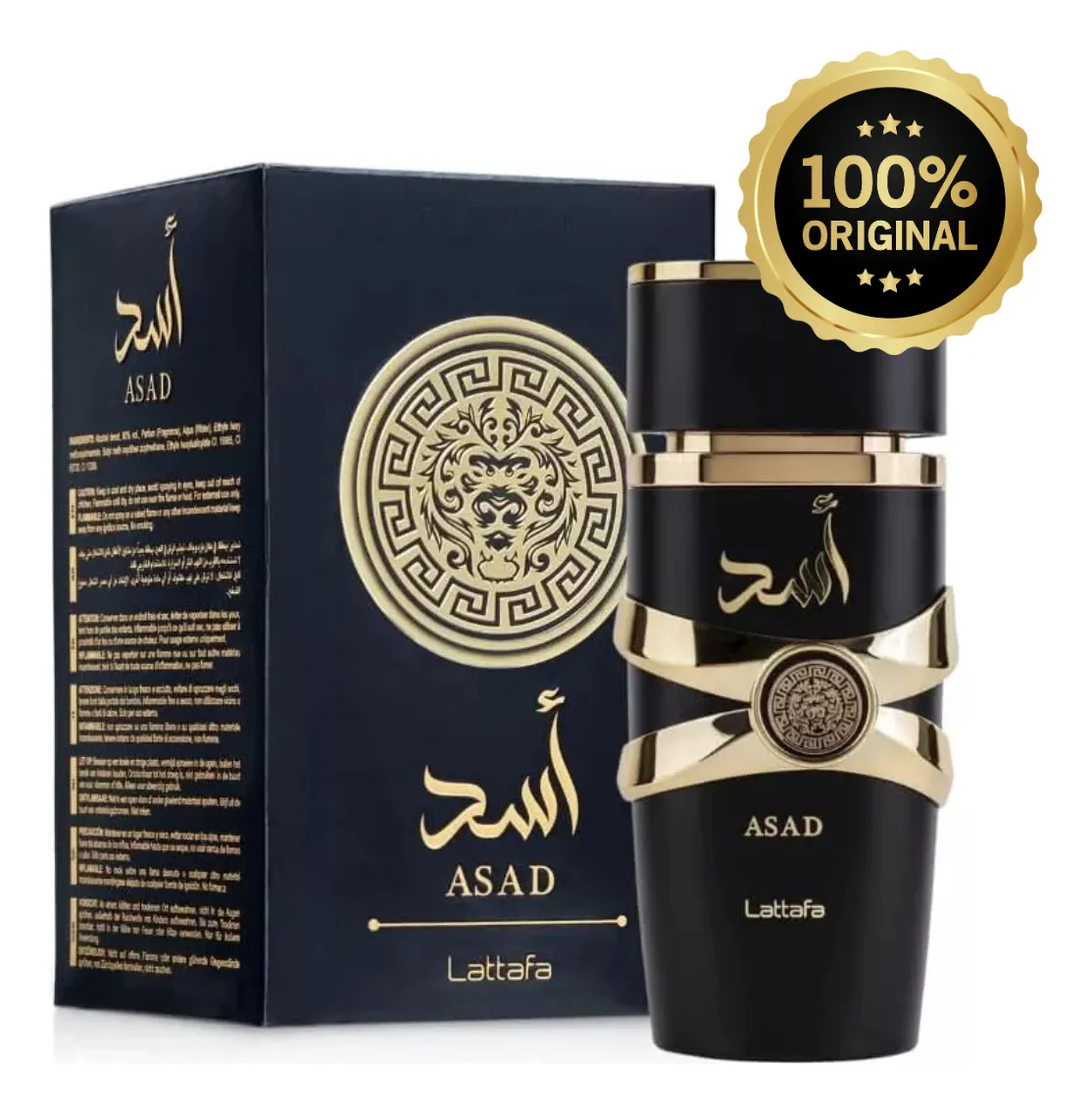 Imagem 1 de 10 de Perfume Lattafa Asad 100ml Eau De Parfum Original Árabe Original Com Nota Fiscal E Selo Original Lataffa