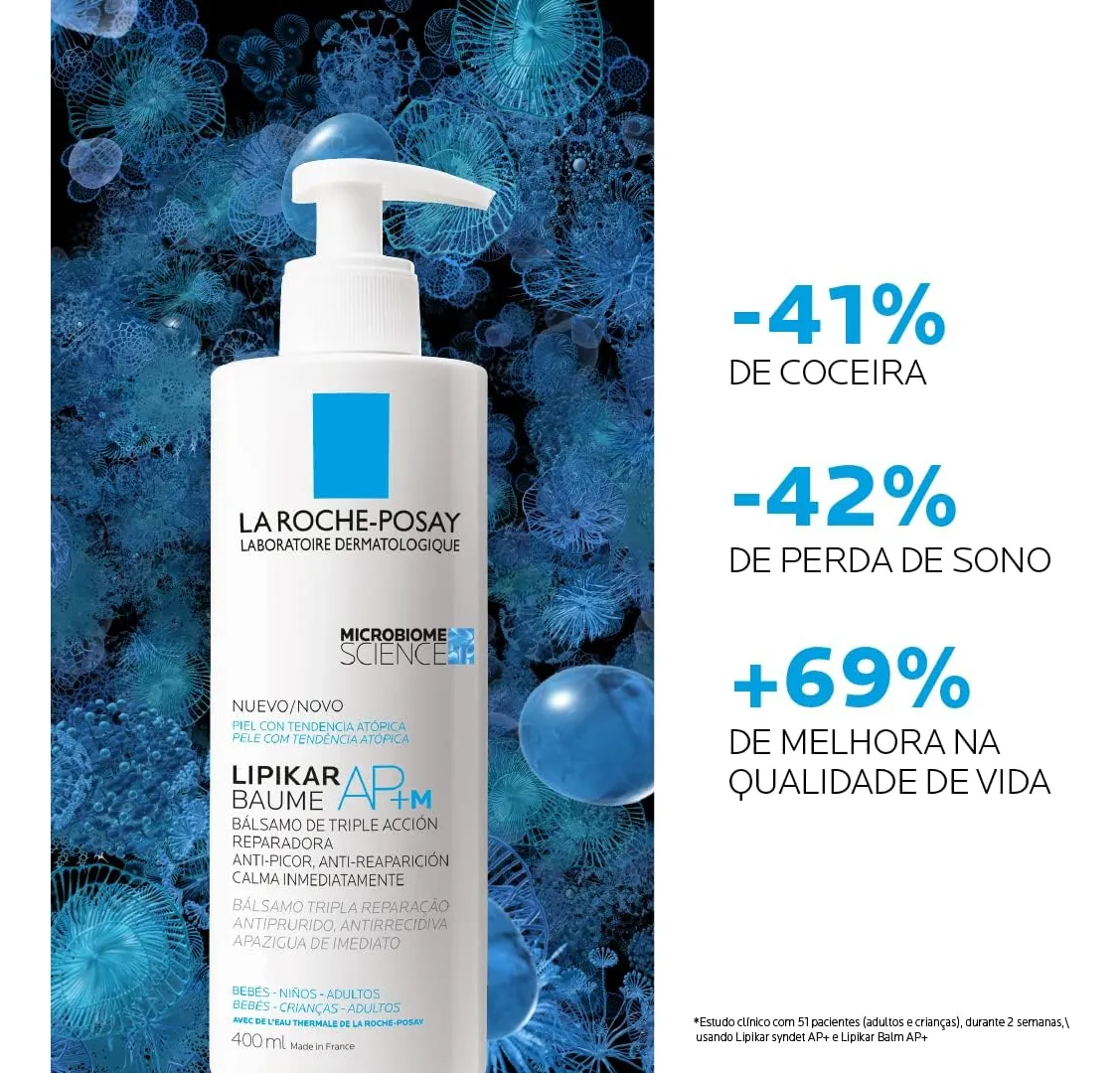 Imagem 4 de 7 de Bálsamo Hidratante Corporal e Facial Intensivo para Peles Secas e Extremamente Ressecadas com Manteiga de Karité e Niacinamida La Roche-Posay Lipikar Baume AP+M 400ml